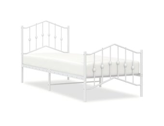 vidaXL Bedframe Metaal Wit 80x200 cm - 55% Korting