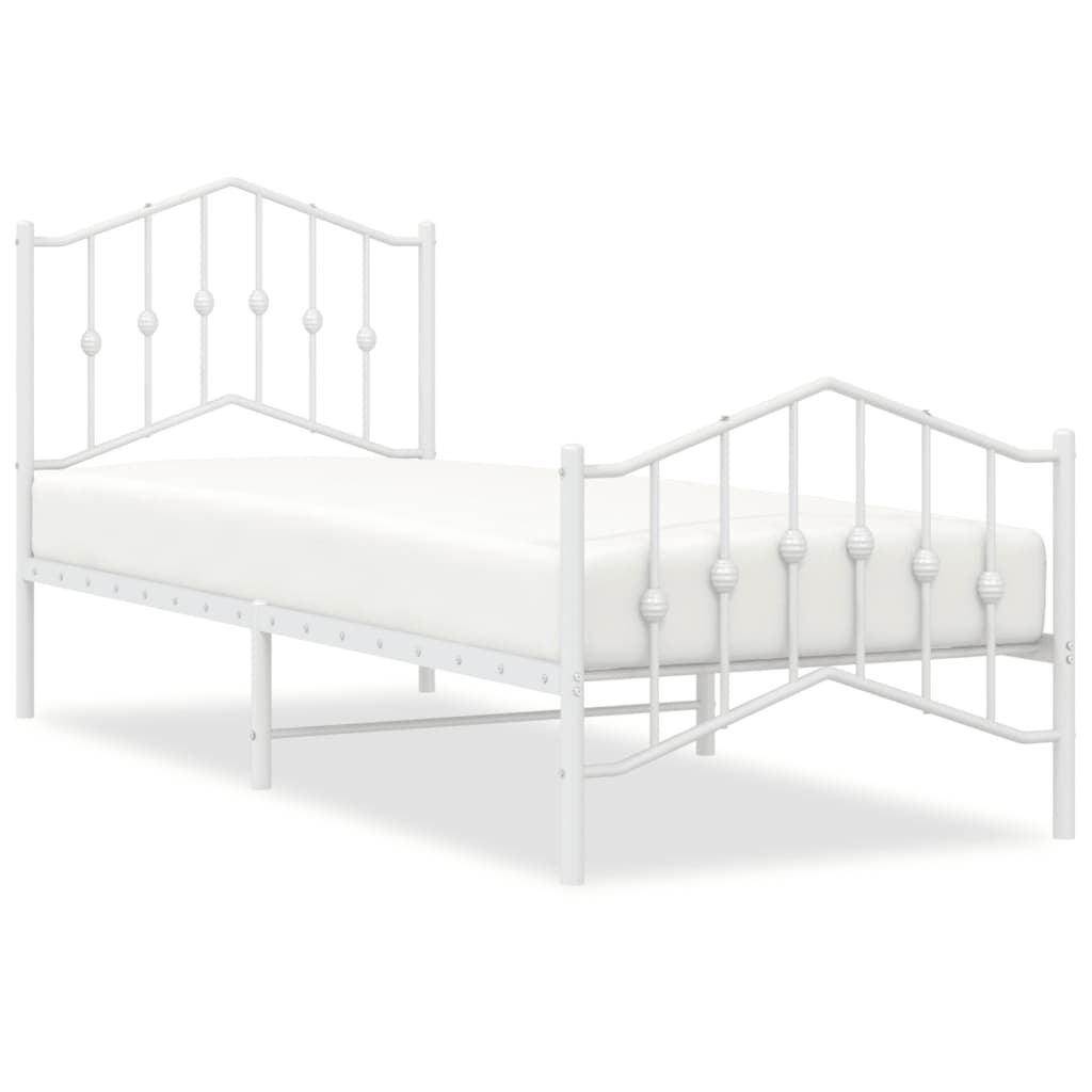 vidaXL Bedframe Metaal Wit 80x200 cm - 55% Korting