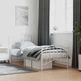 vidaXL Bedframe Metaal Wit 80x200 cm - 55% Korting