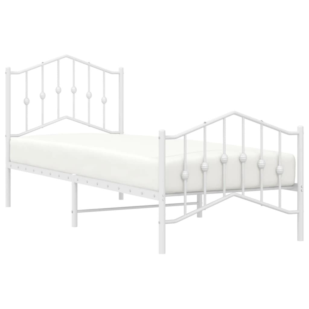vidaXL Bedframe Metaal Wit 80x200 cm - 55% Korting