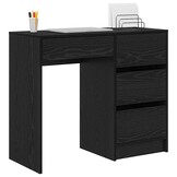 VidaXL Bureau Zwart Eiken 90x37,5cm | 55% Korting | Met Lade & Plank