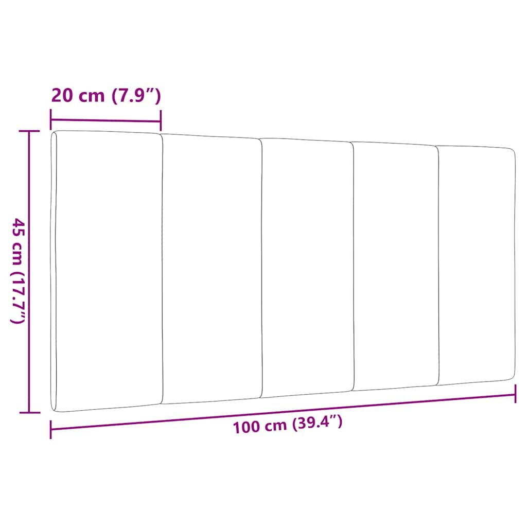 vidaXL Hoofdbordkussen 100 cm stof donkergrijs