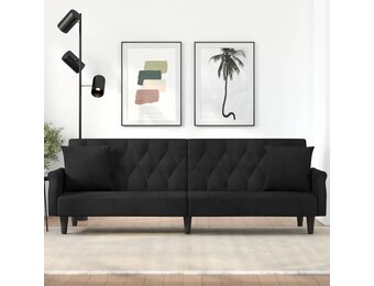 VidaXL Slaapbank Fluweel Zwart - 35% Korting!