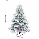vidaXL Kunstkerstboom Sneeuw Wit - 120cm - 35% Korting