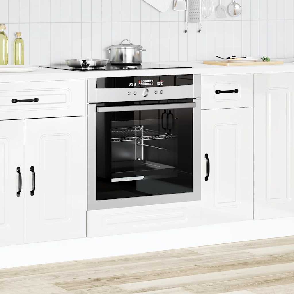 vidaXL Ovenkast Kalmar Hoogglans Wit - 35% Korting!