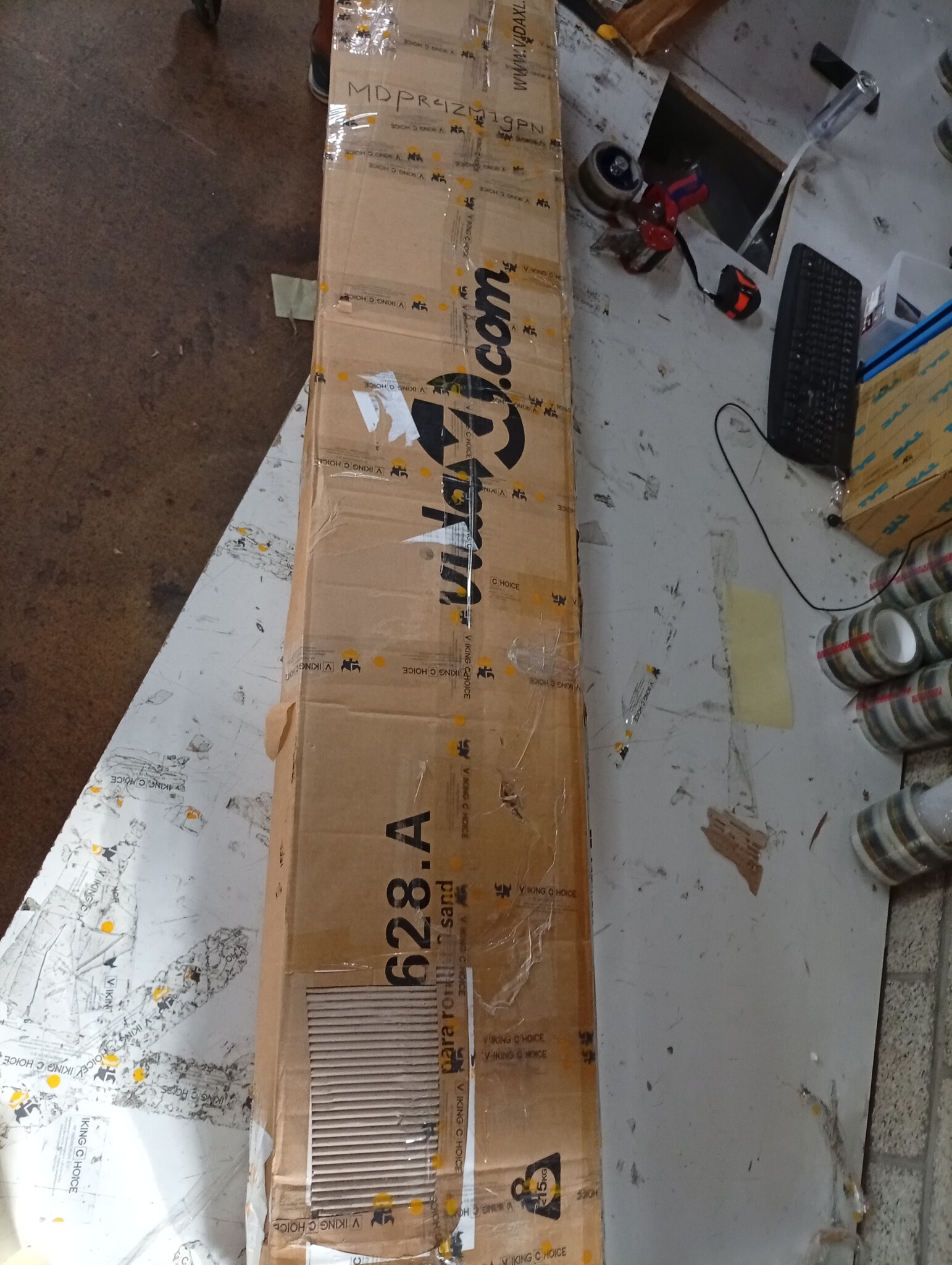 vidaXL Zweefparasol met stalen paal 300 cm zandkleurig