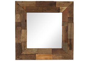 vidaXL Spiegel 50x50cm Gerecycled Hout - 59% Korting!