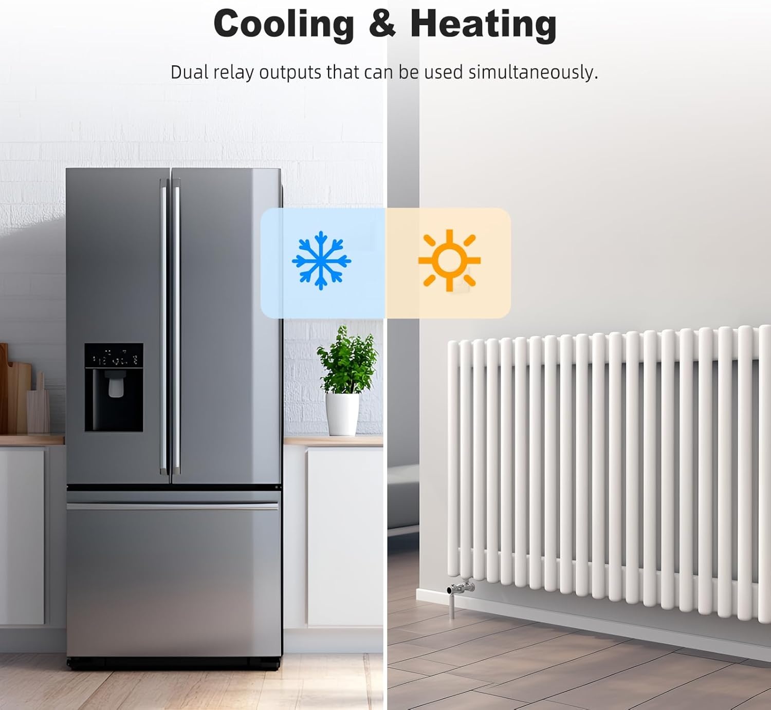 Inkbird Digitale Wifi Thermostaat, ITC-308-WIFI Temperatuurregelaar Verwarming Koeling met App Bediening, voor Thuisbrouwen, Terrarium, Fokken, Kas