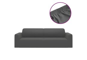 VidaXL 3-zits bankhoes stretch jersey antraciet - 63% korting!