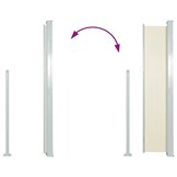 vidaXL Tuinscherm uittrekbaar 100x500 cm crème