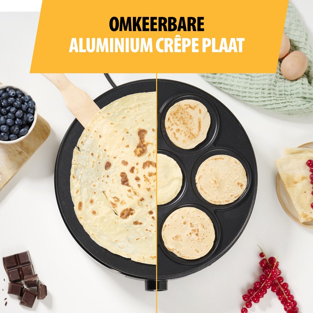 Tristar Pannenkoekenmaker - BP-2639 - 1500W - Crêpemaker - 33cm - PFAS-vrij