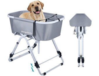 Hondenbad 37% Korting | Verstelbaar & Opvouwbaar Huisdierbad (Max 65kg)