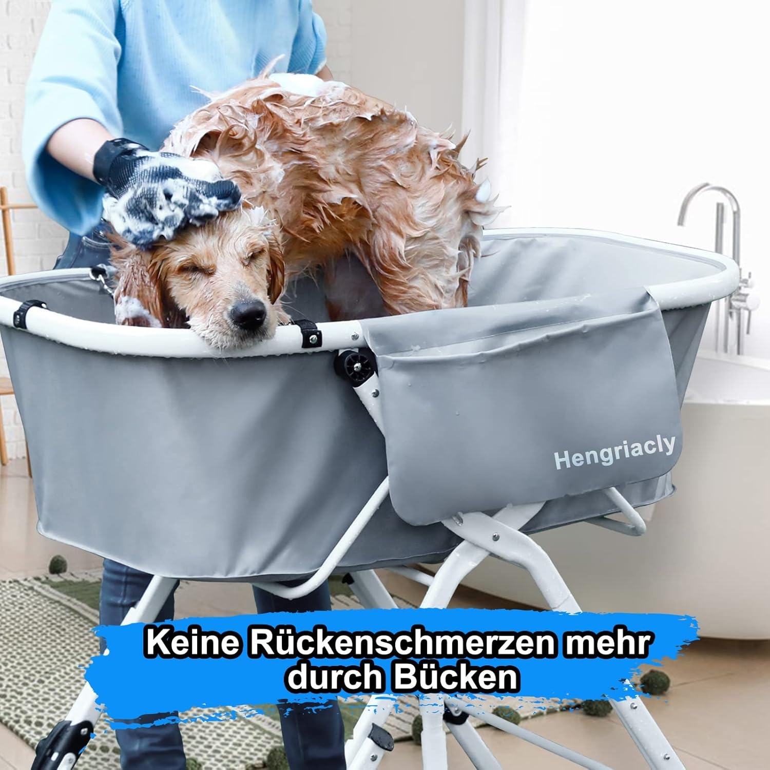 Hondenbad 37% Korting | Verstelbaar & Opvouwbaar Huisdierbad (Max 65kg)