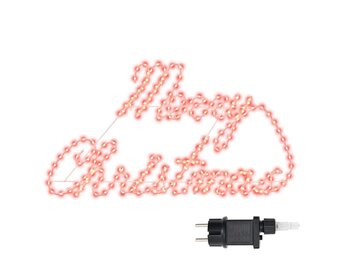 vidaXL Kerstbord met 216 LED Rood 99 x 55 x 13 cm IJzer