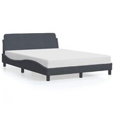 vidaXL Bedframe 120x200cm Fluweel Donkergrijs - 35% Korting!