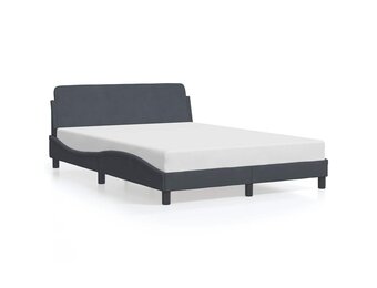 vidaXL Bedframe zonder matras 120x200 cm fluweel donkergrijs