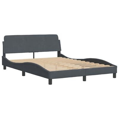 vidaXL Bedframe 120x200cm Fluweel Donkergrijs - 35% Korting!