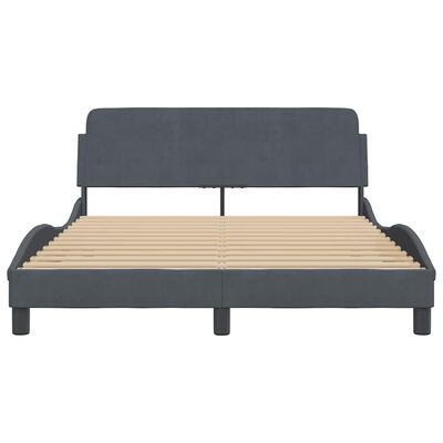 vidaXL Bedframe 120x200cm Fluweel Donkergrijs - 35% Korting!