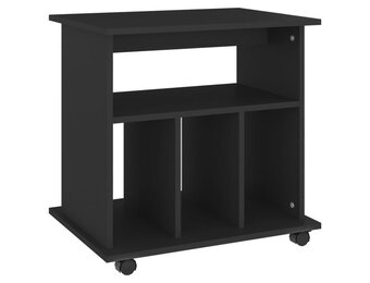 vidaXL Rolkast 60x45x60 cm bewerkt hout zwart