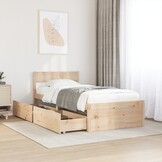 vidaXL Bedframe zonder matras massief grenenhout 100x200 cm