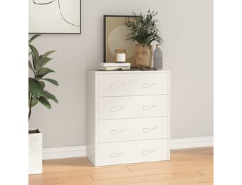 vidaXL Dressoir met 4 lades 60x30,5x71 cm hoogglans wit