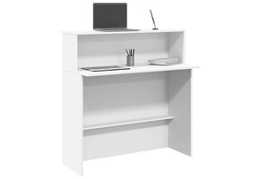 vidaXL Receptiebalie 100x50x103,5 cm wit | Nu 55% Korting!