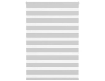 vidaXL Zebra rolgordijn 100x150 cm stofbreedte 95,9 cm lichtgrijs