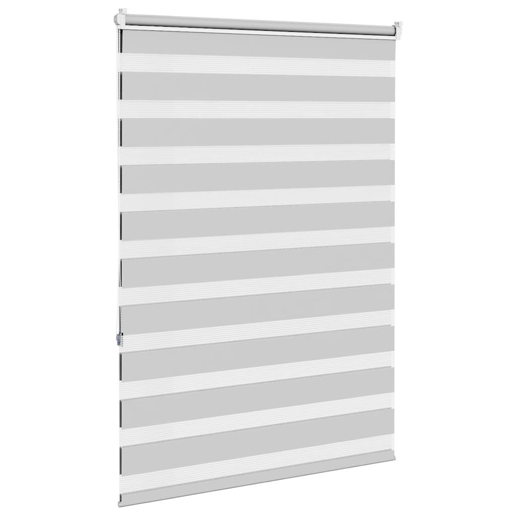 vidaXL Zebra rolgordijn 100x150 cm stofbreedte 95,9 cm lichtgrijs
