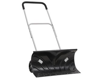 vidaXL Sneeuwschep met uitschuifbaar handvat 66 cm bladstaal zwart