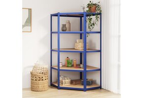 vidaXL Hoekrek 5-laags Staal & Hout Antraciet | 47% Korting!