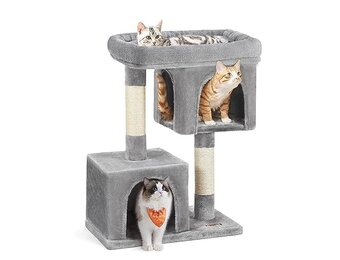 Kattenboom Grijs 82cm - 41% Korting! Krabpalen & Grotjes