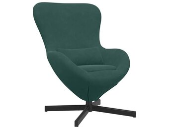 vidaXL Eivormige stoel Donkergroen Fluweel