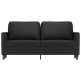 vidaXL Tweezitsbank 140 cm kunstleer zwart
