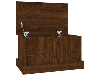 vidaXL Opbergbox 50x30x28 cm bewerkt hout bruin eikenkleur