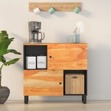 vidaXL Dressoir met 2 deuren 80x33x75 cm massief acaciahout