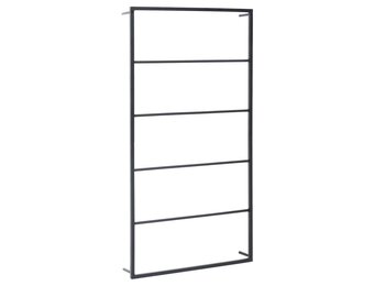 vidaXL Handdoekenrek 60x10x116 cm staal zwart