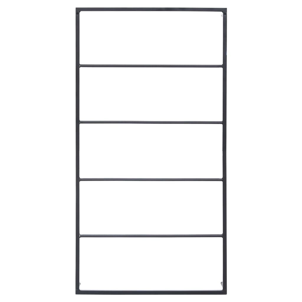 vidaXL Handdoekenrek 60x10x116 cm Staal Zwart | 35% Korting