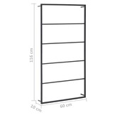 vidaXL Handdoekenrek 60x10x116 cm Staal Zwart | 35% Korting