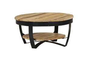 vidaXL Salontafel - 65x32 cm - Ruw Mangohout - 55% Korting!