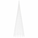 vidaXL LED-kerstboom aan vlaggenmast 3000 LEDs koud wit 800 cm