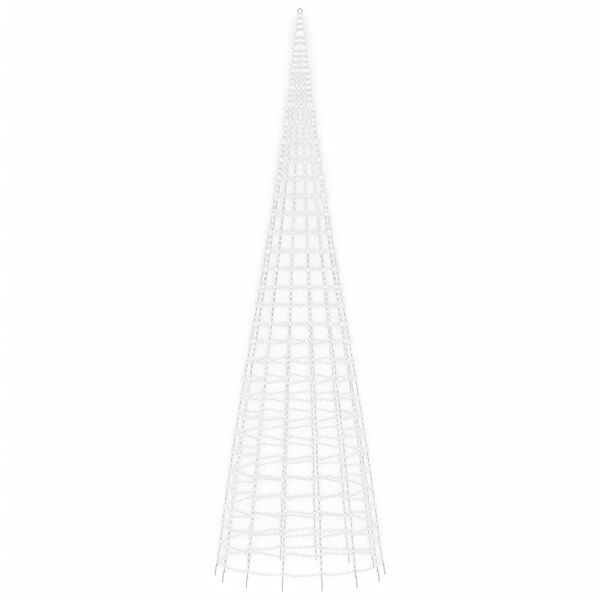 vidaXL LED-kerstboom aan vlaggenmast 3000 LEDs koud wit 800 cm