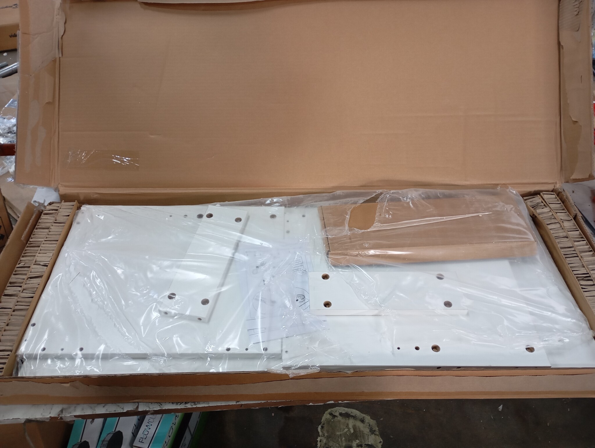 vidaXL Wastafelkast 100x38,5x45 cm bewerkt hout wit