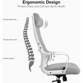 Ergonomische bureaustoel - Grijs - 37% Korting