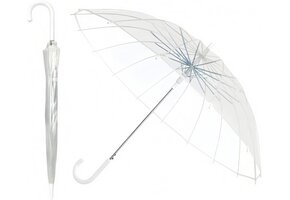 Doorzichtige Bolparaplu met J-Haak - 37% Korting!
