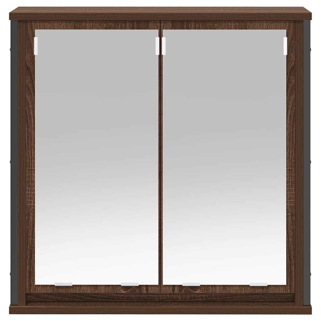 vidaXL Badkamerwandkast met spiegel - 60x21x60 cm Bruin Eiken - 30% Korting!