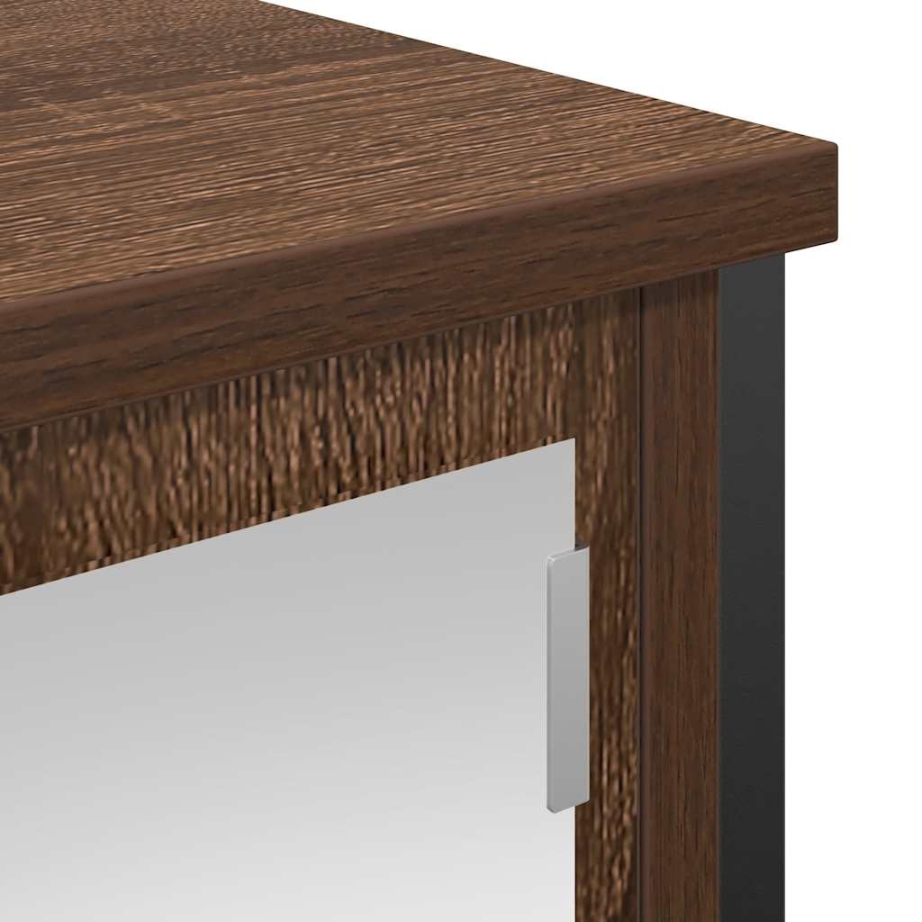 vidaXL Badkamerwandkast met spiegel - 60x21x60 cm Bruin Eiken - 30% Korting!