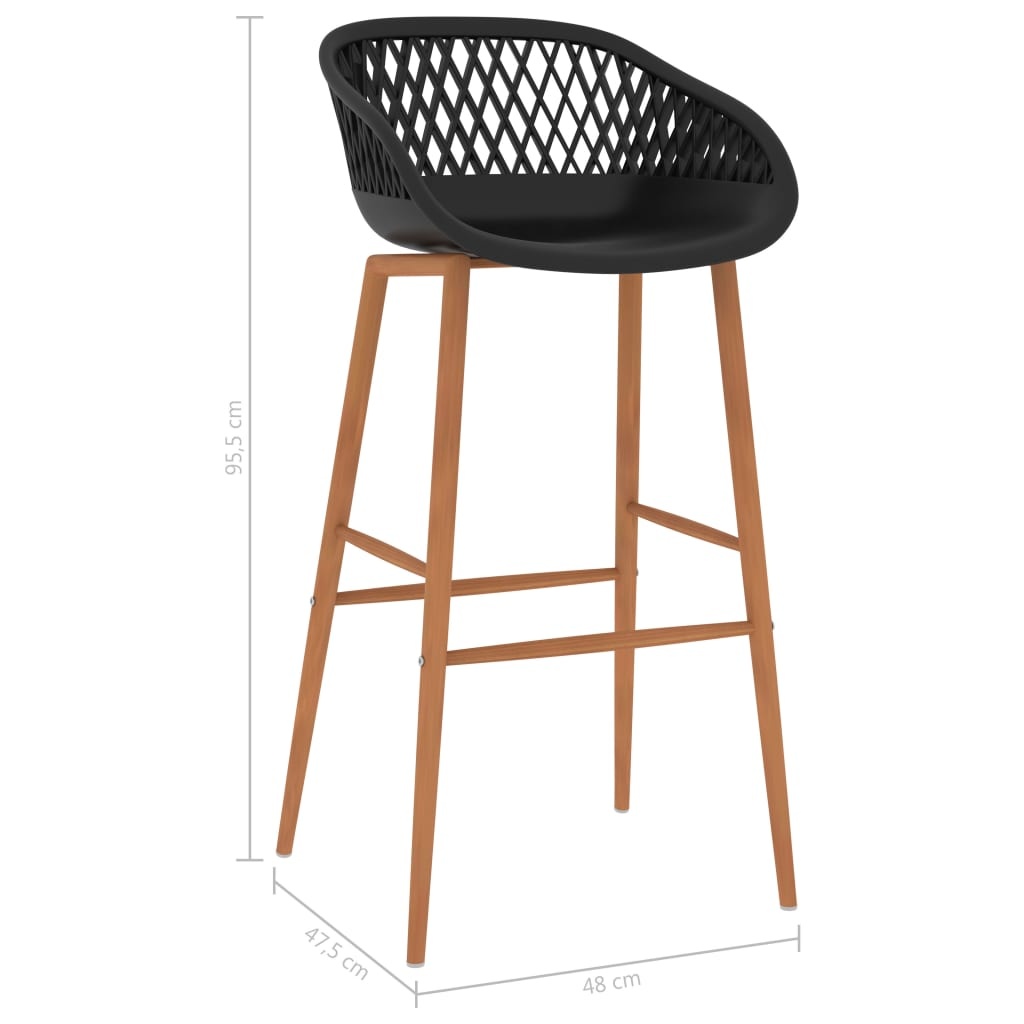 vidaXL Barstoelen 4 stuks - Zwart | 35% Korting