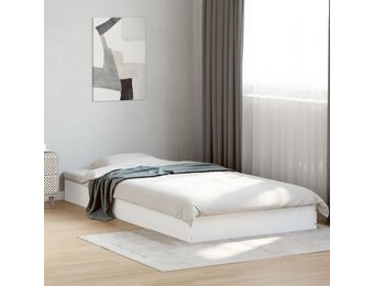 vidaXL Bedframe Wit Bewerkt Hout 100x200 cm - 35% Korting!