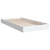 vidaXL Bedframe Wit Bewerkt Hout 100x200 cm - 35% Korting!
