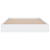 vidaXL Bedframe Wit Bewerkt Hout 100x200 cm - 35% Korting!